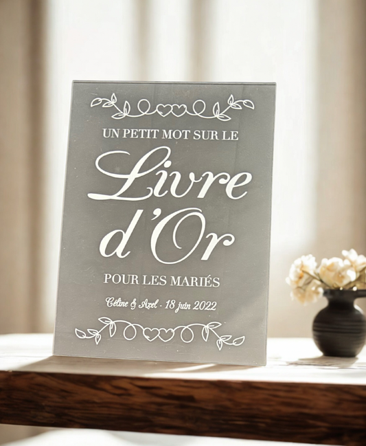 Panneau en plexiglass personnalisable – Élégance & touche d’humour