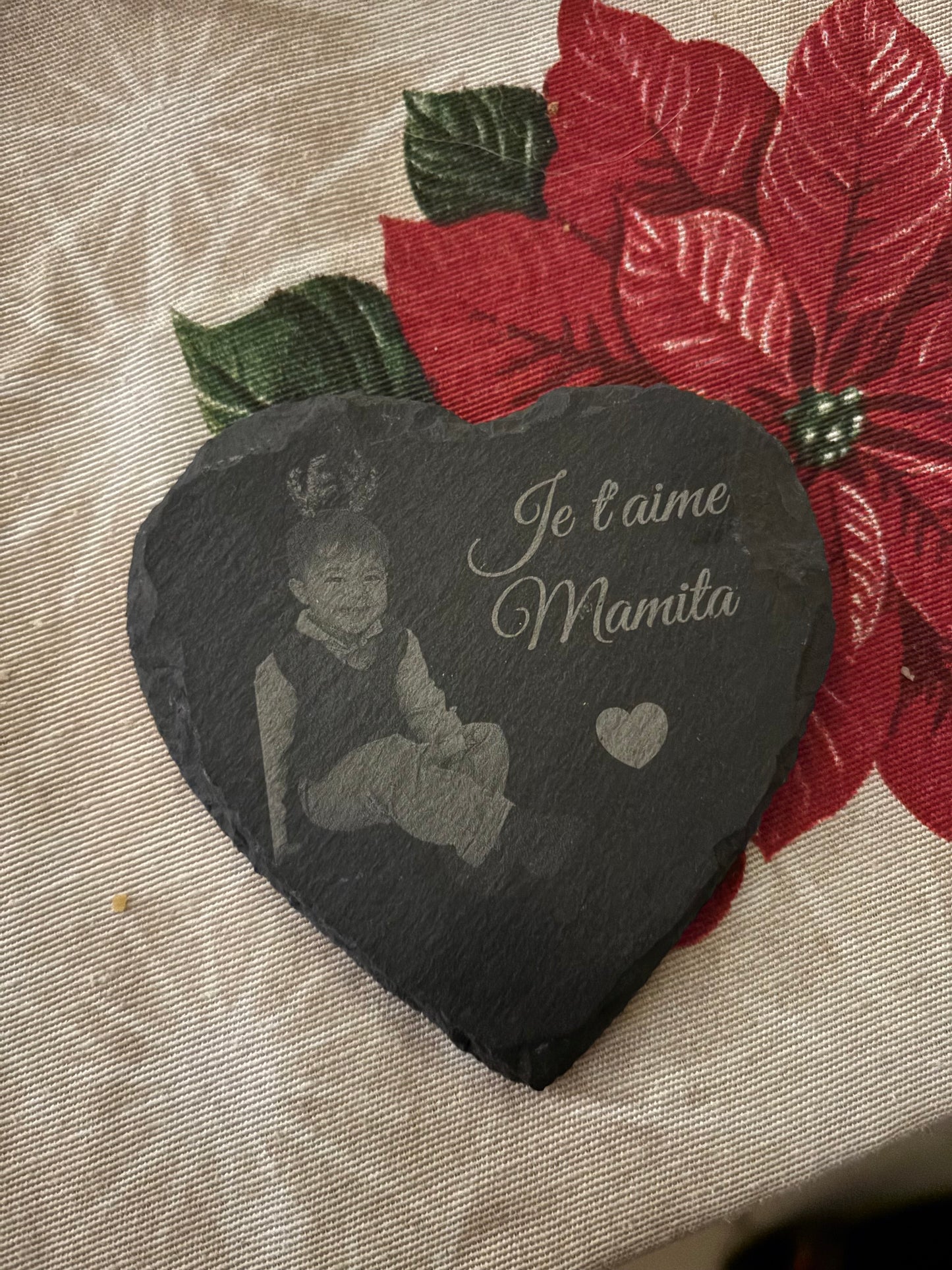 🖤 Dessous de verre en ardoise personnalisables – Élégance naturelle & unique