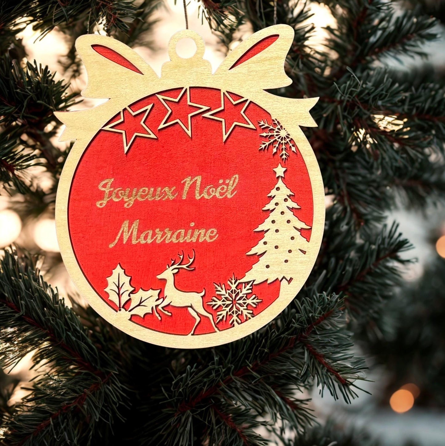 Décoration de Noël personnalisée en bois