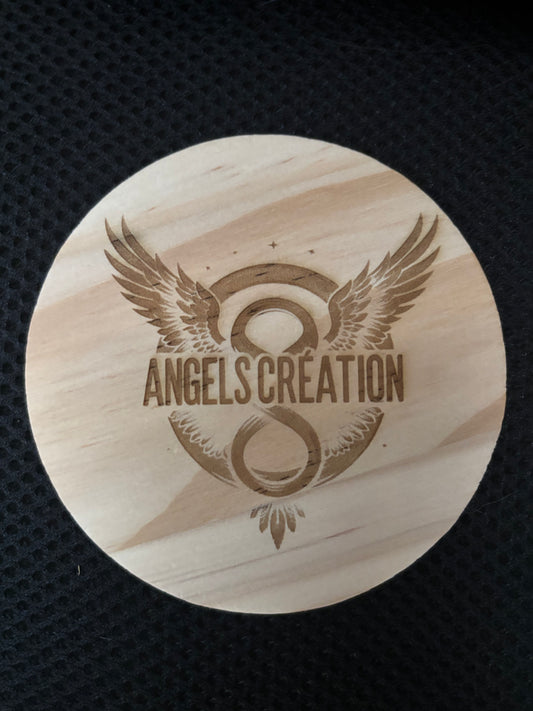 Dessous de verre en bois gravé personnalisable – Cadeau artisanal & naturel