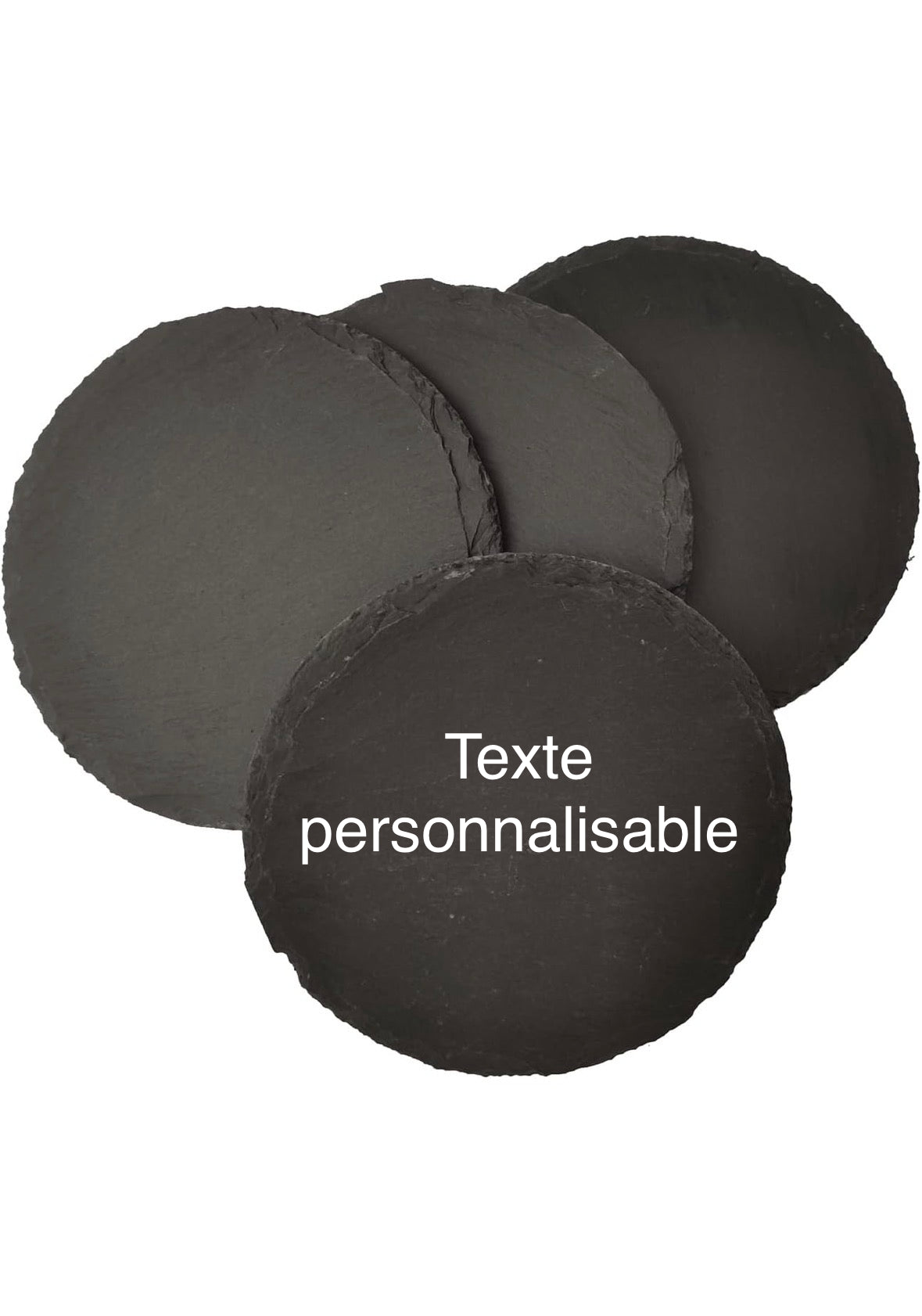 🖤 Dessous de verre en ardoise personnalisables – Élégance naturelle & unique