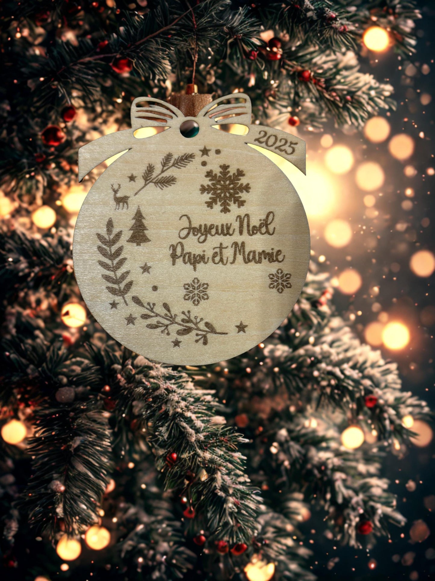 Décoration de Noël personnalisée en bois
